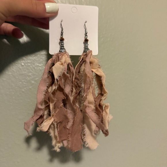 Pastel Fabric Earrings - Picture 1 of 2